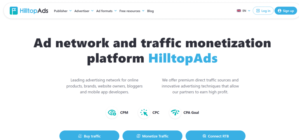 HilltopAds ad network review