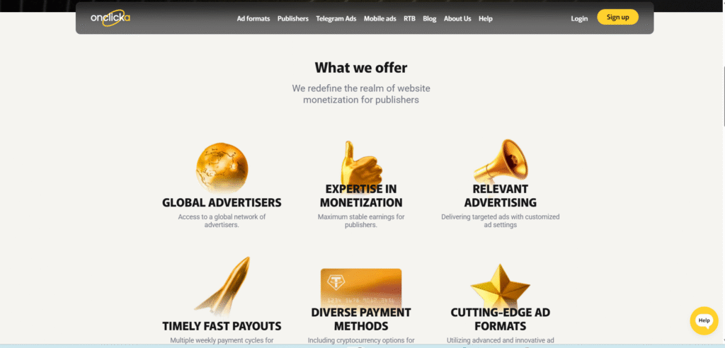 OnClickA Review 2025 – Ad Formats, Features, Payments & Bonuses