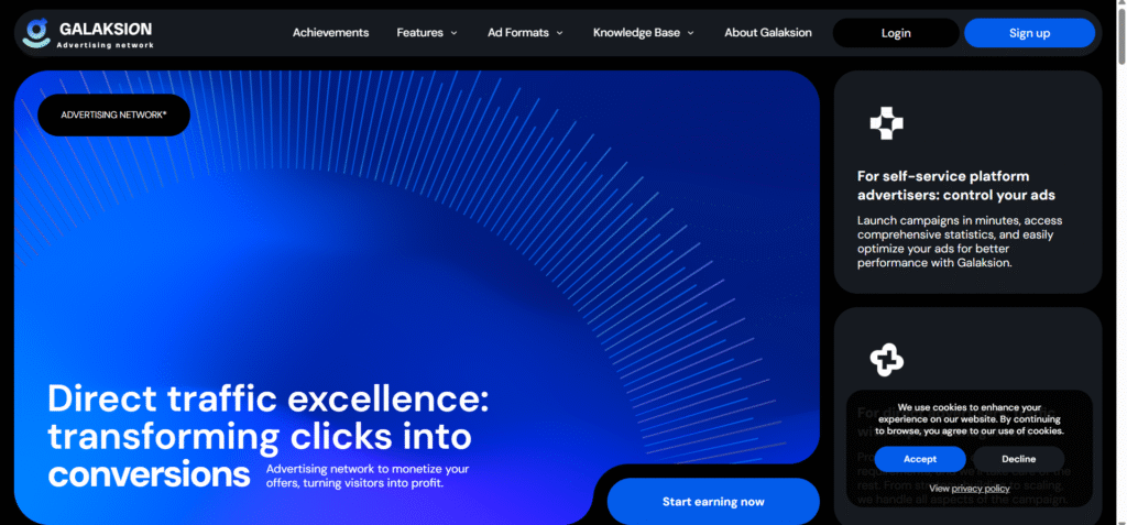 Discover Galaksion ad network’s features, pricing, CPA model, traffic quality, and benefits for advertisers & publishers in this 2025 review.
