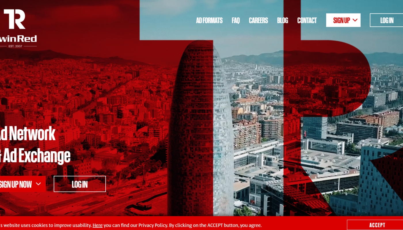 TwinRed ad network review highlighting features, formats, case study, and performance tips for affiliates.